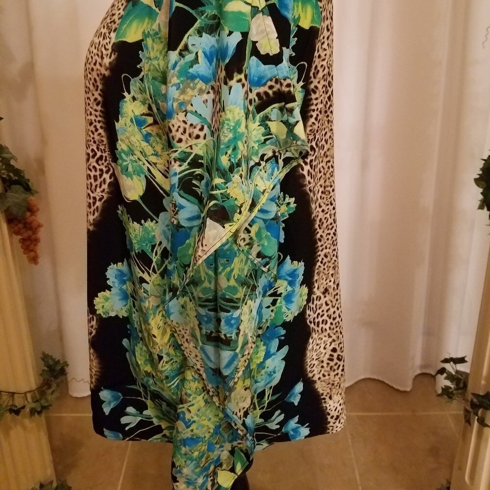 Dana Buchman coverup leopard flower print NWOT M - Picture 6 of 7